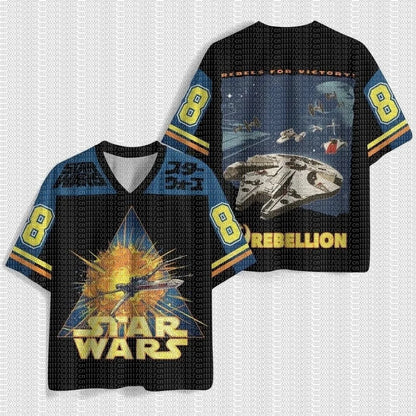 American Summer New Children's Adult Star Wars Mesh Sports Jersey Breathable Casual Street Sci-fi Fan T-shirt Large Size