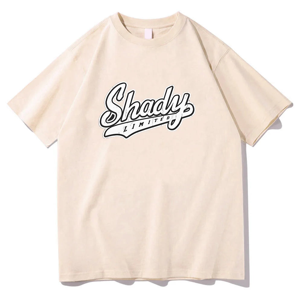 Eminem Shady T-Shirt Rapper Music Gift for Fan T Shirts Men Women Round Neck Short Sleeve Streetwear High Quality Cotton Clothes