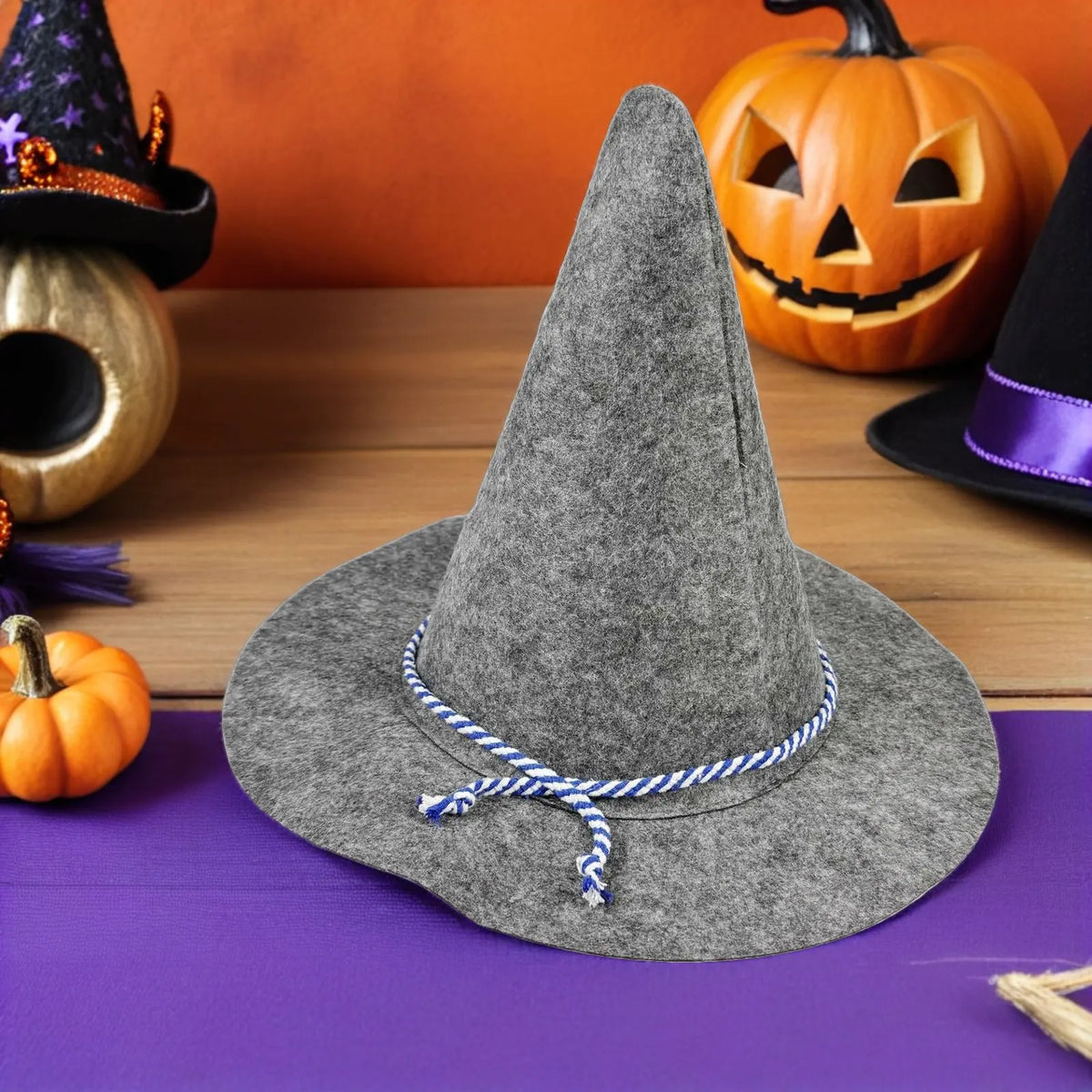 Men Wizard Hat Felt Halloween Witch Costume Scarecrow Enchantress Cosplay Accessories German Bavarian Hats For Sorcerer Dress Up