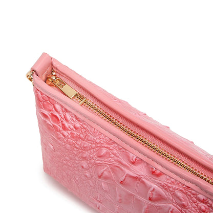Women Outdoor Daily Shoulder Clutch Pouch Detachable Glossy Chain Strap Crossbody Bag Lightweight Multi Compartment Carry Pack