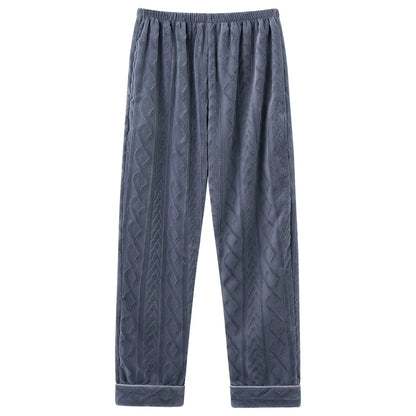 Thick Flannel Men's Plaid Trousers Big Yards Warm Sleep Pants Mens Pajamas Pants Bottoms Sleepwear Pajama for Men Pijama Hombre