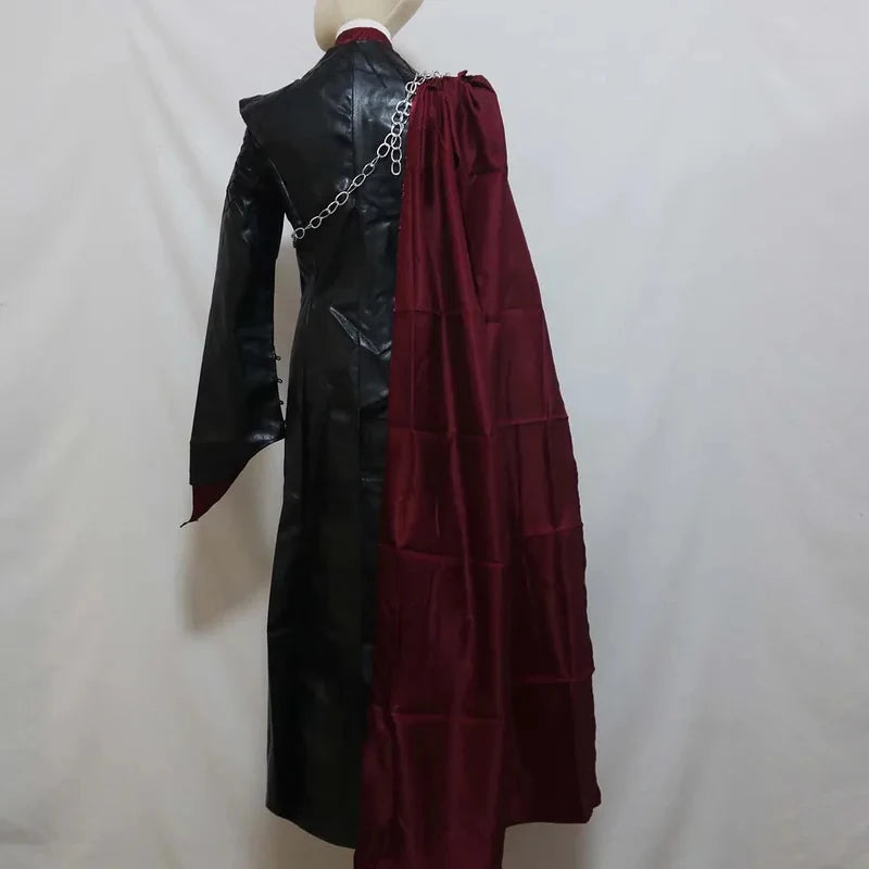 Women Queen Cosplay TV House Dragon Daenerys Cosplay Costumes Black Dress Uniforms Outfit Or Wig