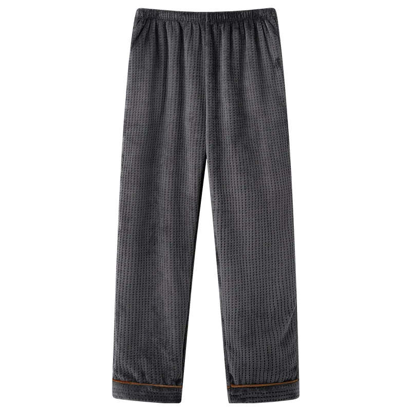 Thick Flannel Men's Plaid Trousers Big Yards Warm Sleep Pants Mens Pajamas Pants Bottoms Sleepwear Pajama for Men Pijama Hombre