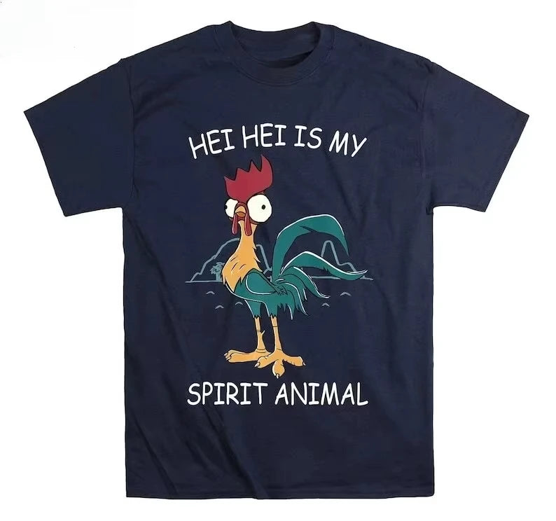 Moana Hei Hei Is My "T-shirt. Men's Casual Outdoor T-shirt, Street Style
