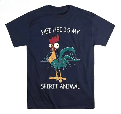 Moana Hei Hei Is My "T-shirt. Men's Casual Outdoor T-shirt, Street Style