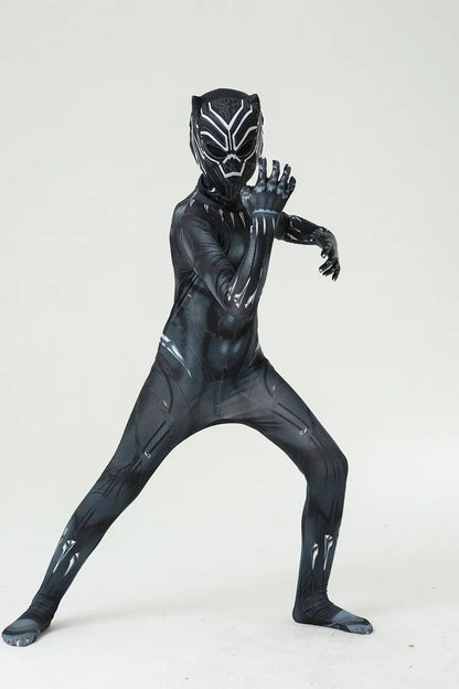 Anime Superhero Black Panther Men Adult Jumpsuits Panther Cosplay Halloween Costume Bodysuits Dress Up New