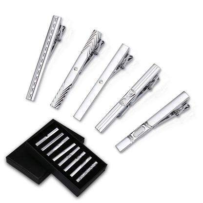Luxury Men's Tie Clips Set Gifts Box Hight Quality Tieclip Business Accessories Suit 8 Pieces Set Multiple Styles Gifts For Men