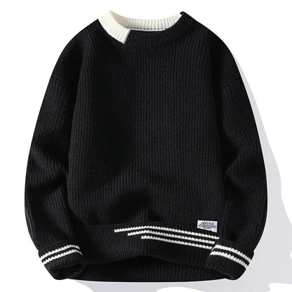 Legible Autumn and Winter Casual Sweaters Men Round Neck Collar Knitted Pullovers Male Loose Sweater Man