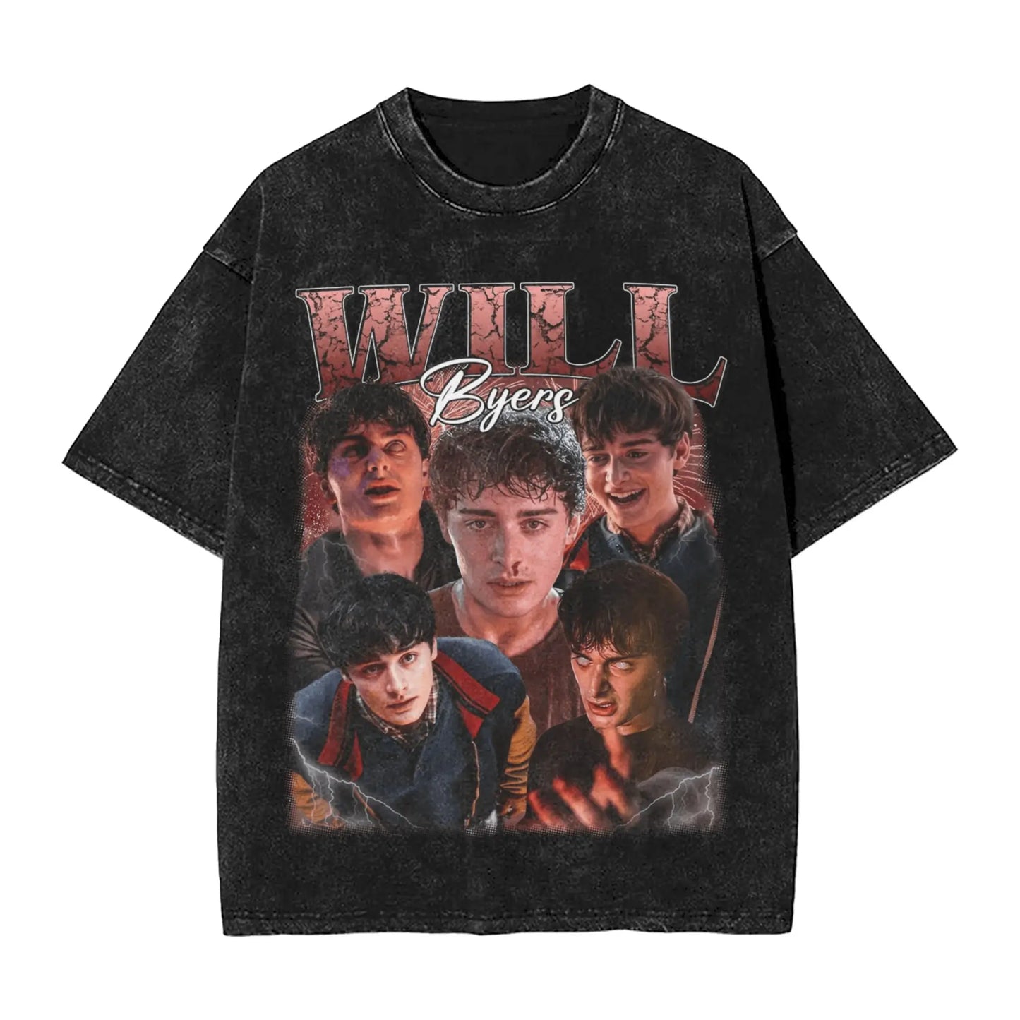 Oversized Washed T Shirt Will Byers  Loose T Shirts TV Show Popular Tshirt for Couple Summer Aesthetic Print Clothes