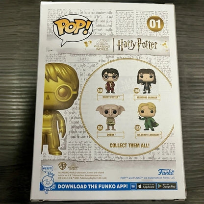 Rare Original Funko Pop! Harry Potter (Gold) #01 Collectible Vinyl Figure Toy Desktop Decoration Perfect Gift for Boys Girls