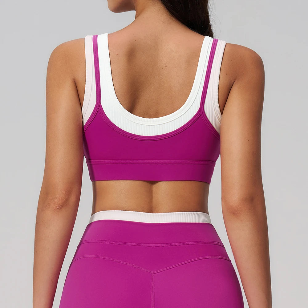 Woman Sport Bra Top Breathable Brassieres Removable Pad Sports Bras Running Gym Clothing Sports Underwear For Women Yoga Bra