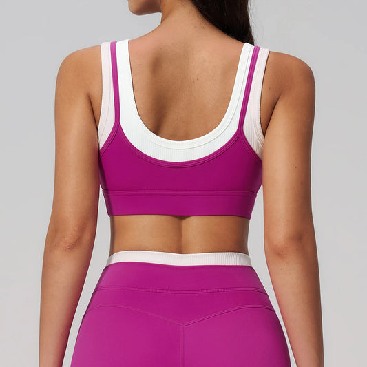Woman Sport Bra Top Breathable Brassieres Removable Pad Sports Bras Running Gym Clothing Sports Underwear For Women Yoga Bra