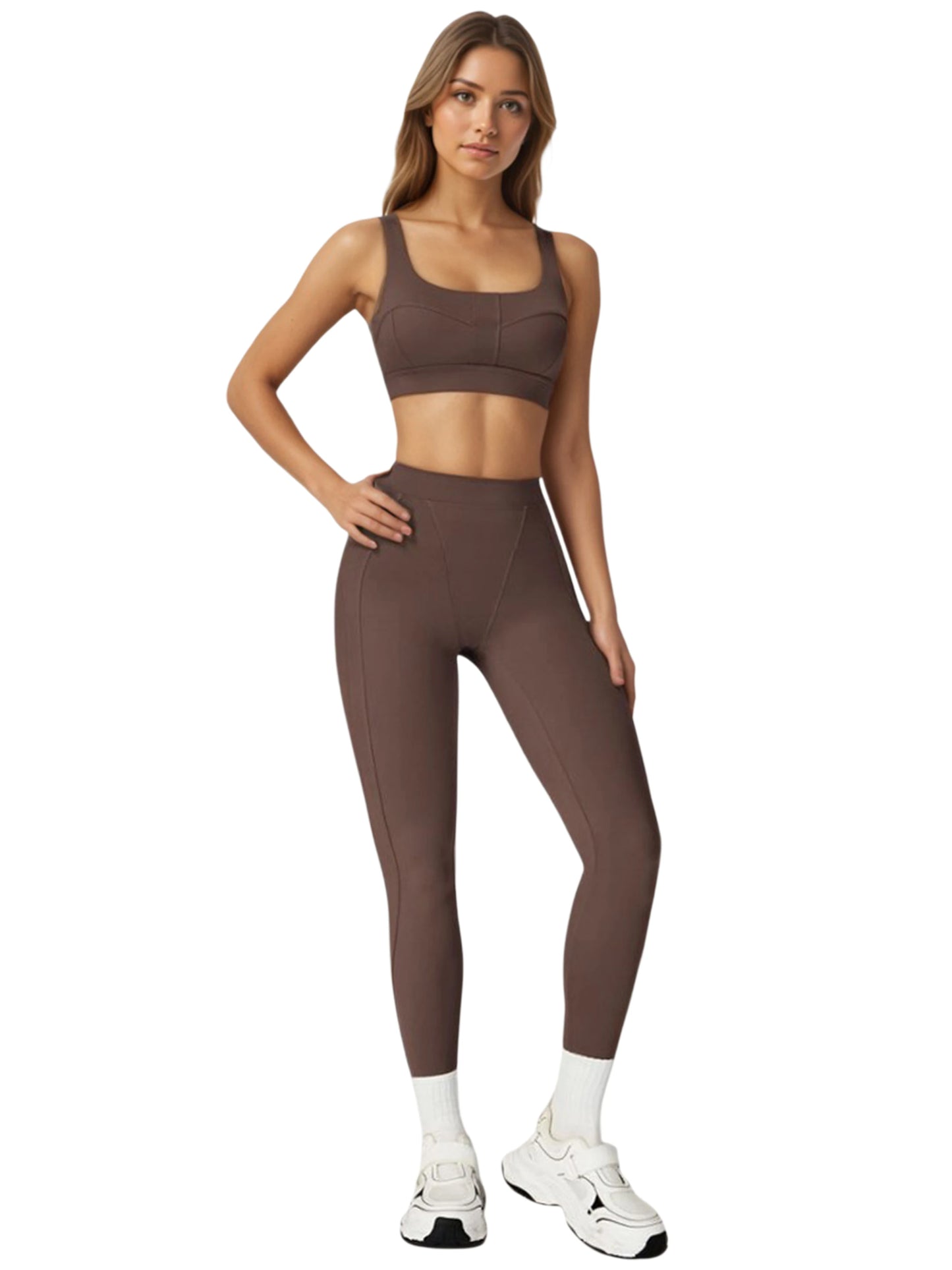 Airila 2 Pcs Yoga Set Workout Sports Bra & Leggings Pilates Gym High Waist Athleisure Butt Lifting Running Tummy Control