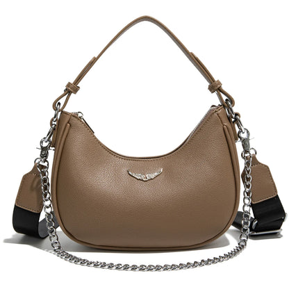 Minimally portable crescent bag for women 2026 new shoulder bag with niche design for commuting crossbody bag