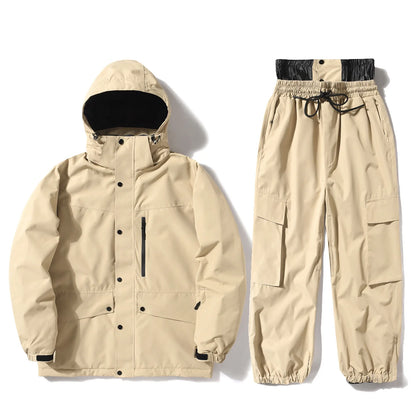 NEW Men Women Snow Clothes Snowboarding Suit Winter Windproof Waterproof Warm Ski Suit Set for Couple Skiing Jacket Pants Set