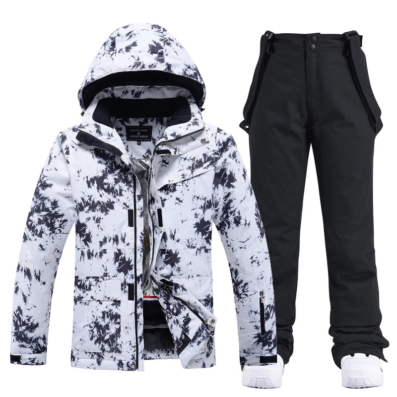 Fashion, Waterproof Snow Suit Sets for Women, Snowboarding Clothing, Ski Costumes, Winter Wear, Jacket Strap Pant for Girl's