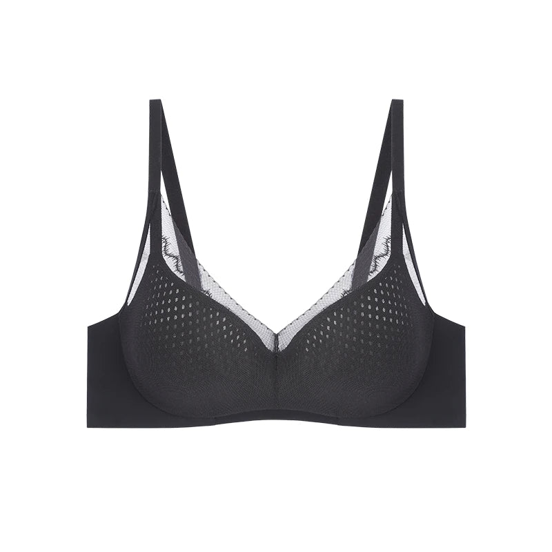 Big Chest Appears Small Bra for Women Lightweight Breathable Seamless Soft Support Breast Collection Anti Sagging Bra OWD6105