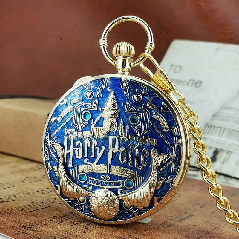 Anime Harry Pocket Watch Potter Cosplay Music Pocket Watch Quartz Pendant Clock Toys