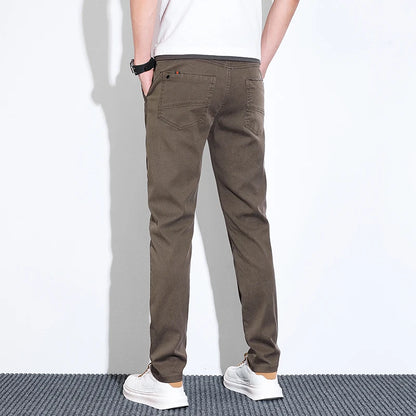 Men's Clothes Lyocell Thin Casual Pants Men Fashion Slim Classic Spring Summer Trousers Stretch Breathable Business Pants