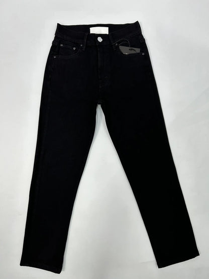 Women classic stretch straight jeans fashion casual denim pants