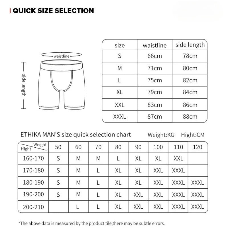 ETHIKA 6Pcs Men Underwear Boxer Breathable Mesh Crotch Man Underpants
