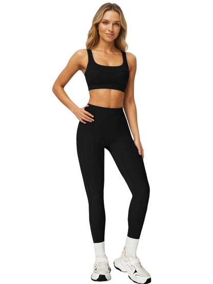 Airila 2 Pcs Yoga Set Workout Sports Bra & Leggings Pilates Gym High Waist Athleisure Butt Lifting Running Tummy Control