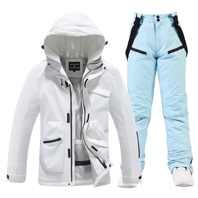 New, Men's and Women's Ski Suit Sets, Waterproof, Snow Costume, Ski Jacket and Pant Set, Outdoor Clothing, Snowboarding, Overall
