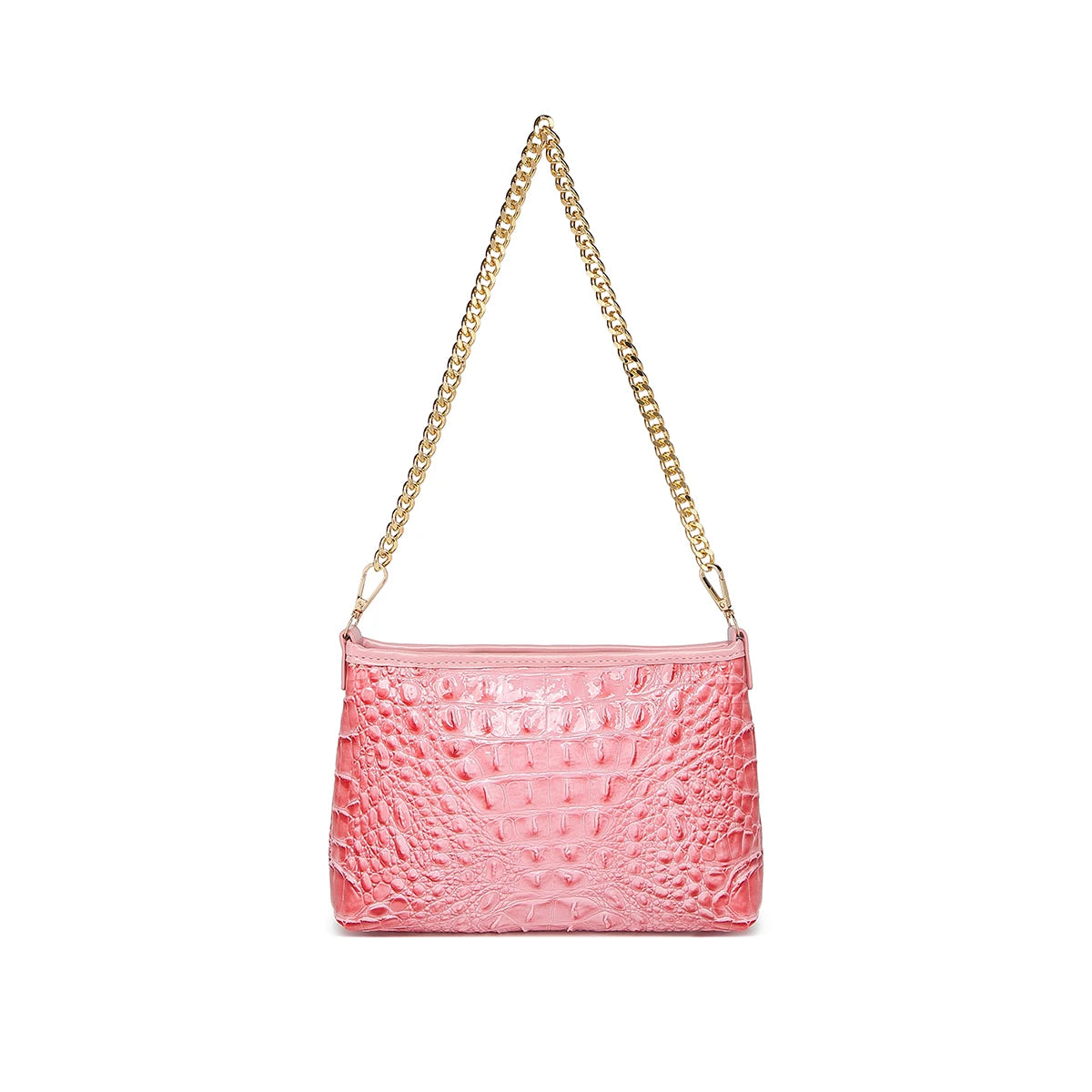 Women Outdoor Daily Shoulder Clutch Pouch Detachable Glossy Chain Strap Crossbody Bag Lightweight Multi Compartment Carry Pack