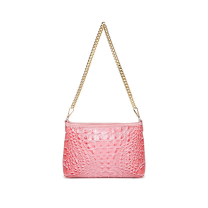 Women Outdoor Daily Shoulder Clutch Pouch Detachable Glossy Chain Strap Crossbody Bag Lightweight Multi Compartment Carry Pack
