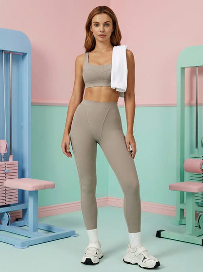 Airila 2 Pcs Yoga Set Workout Sports Bra & Leggings Pilates Gym High Waist Athleisure Butt Lifting Running Tummy Control