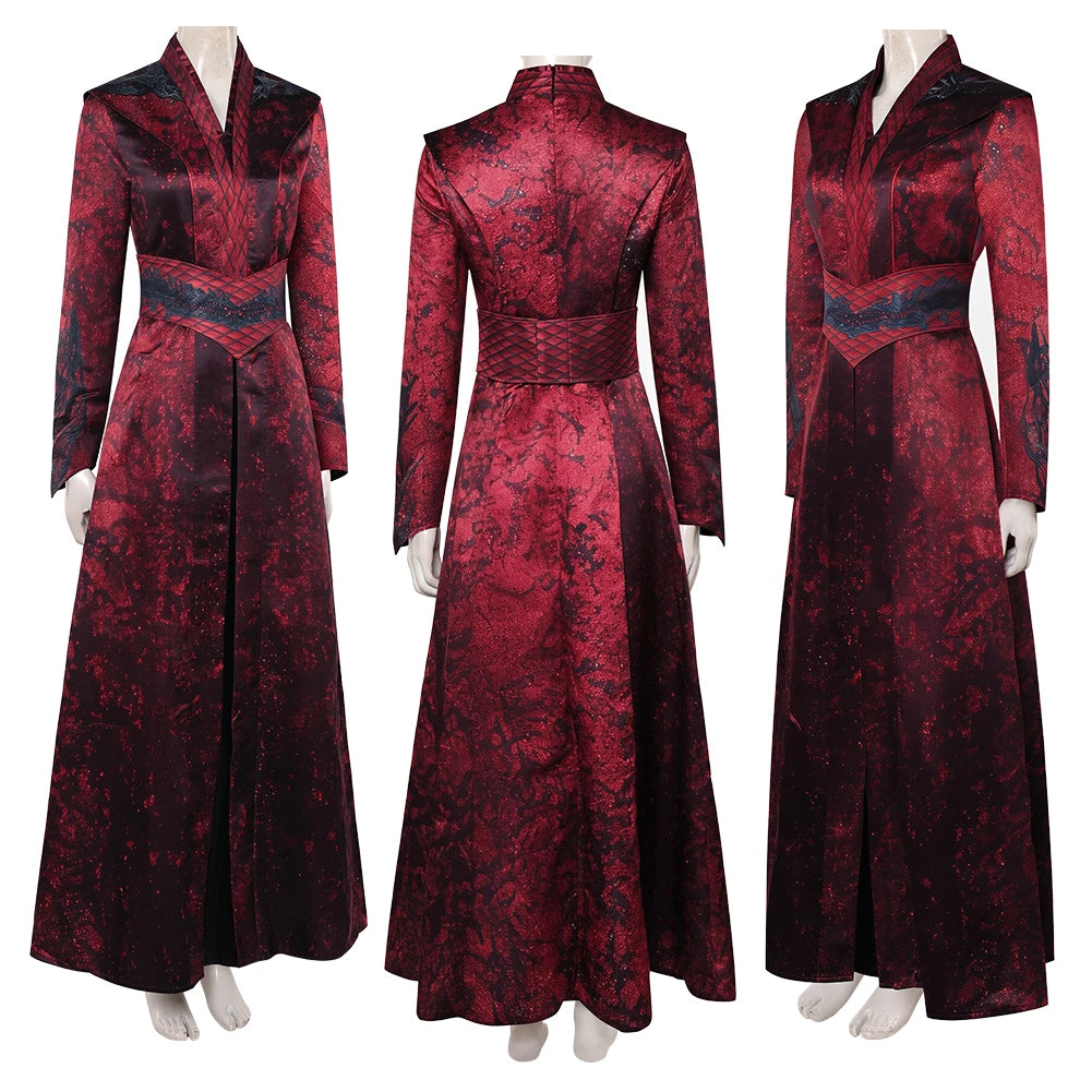 TV Dragon 3 Cosplay House Rhaenyra Dresses Clothes Women Party Disguise Roleplay Female Halloween Costume Carnival Outfits Suits