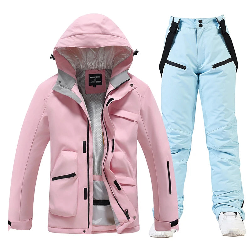 New, Men's and Women's Ski Suit Sets, Waterproof, Snow Costume, Ski Jacket and Pant Set, Outdoor Clothing, Snowboarding, Overall