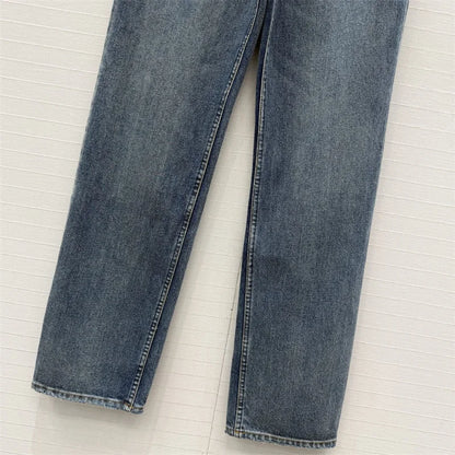 Women's jeans New high waisted slim fit pencil pants for summer 2026 Vintage washed women's pants pure cotton denim pants y2k
