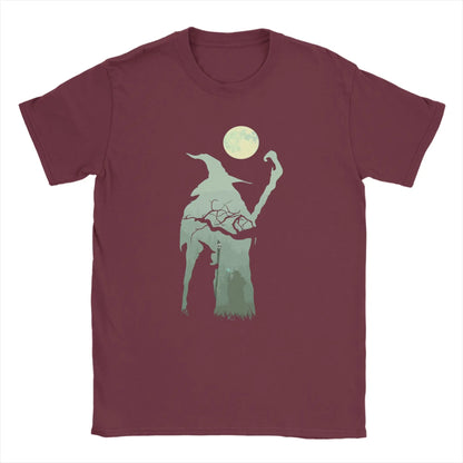 Novelty Into the Forest Tshirts Men Cotton Short Sleeve L-Lords Of The R-Rings Gandalf Wizard Hobbit Crewneck Summer Clothing