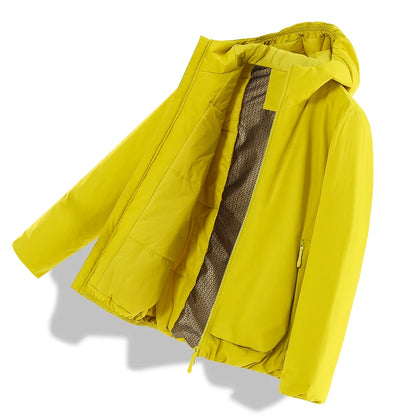 Outdoor Warm Jacket Autumn Winter Windproof Waterproof Men Hooded Casual Sports Jacket Women Sport Running Hiking Ski Thick Coat