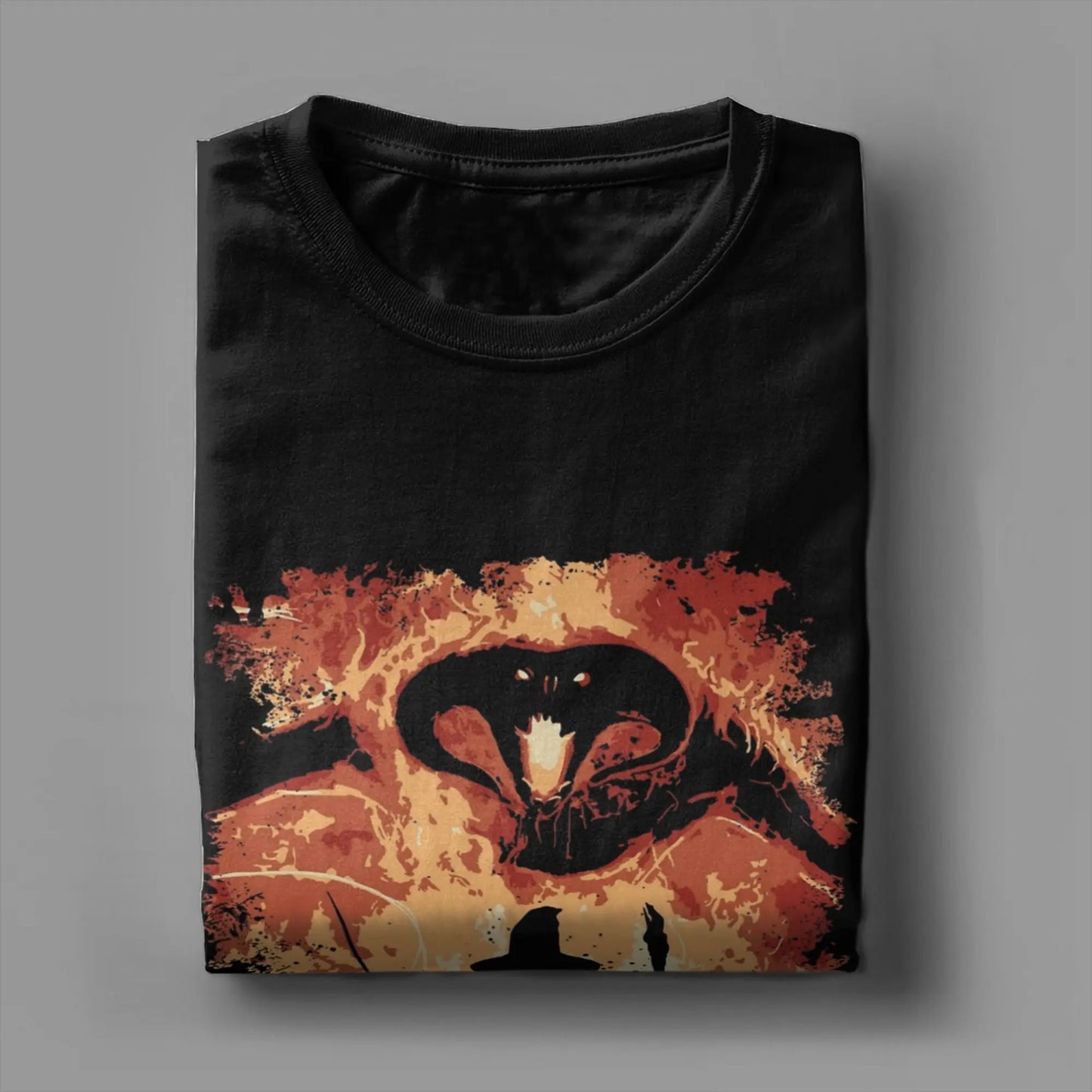 Men T-Shirt You shall not pass L-Lords Of The R-Rings Vintage Cotton Tees Short Sleeve  T Shirts O Neck Tops Printed