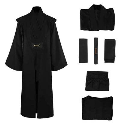 Obi Wan Kenobi Jedi Cosplay Costume Adult Unisex Coat Friar Uniform Robe Full Set Accessories Halloween Carnival Outfits