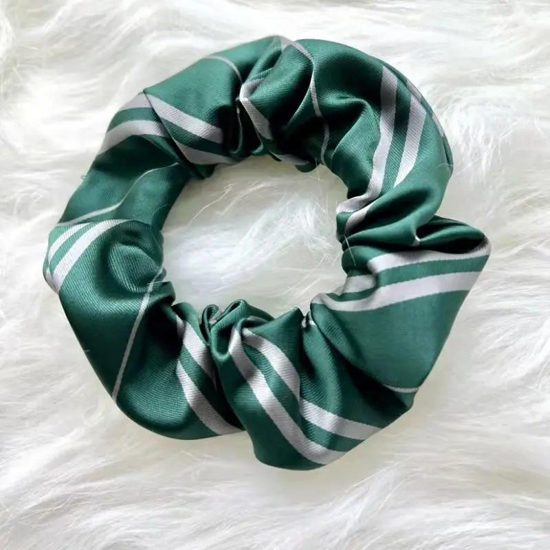 Twill Headwear Wizard Magic Headband School Slytherin Striped Head Wear Cosplay Hair Rope Accessories Scrunchie Props Halloween
