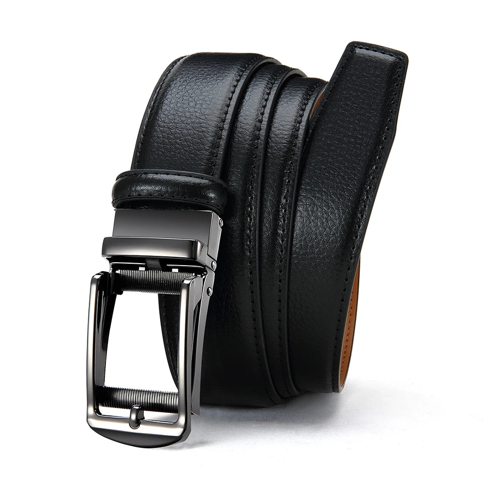 Men's Brand Leather Belts for Men 105cm-135cm Automatic Belt with Ratchet Strap Top Quality Belts Luxury Belts for Men