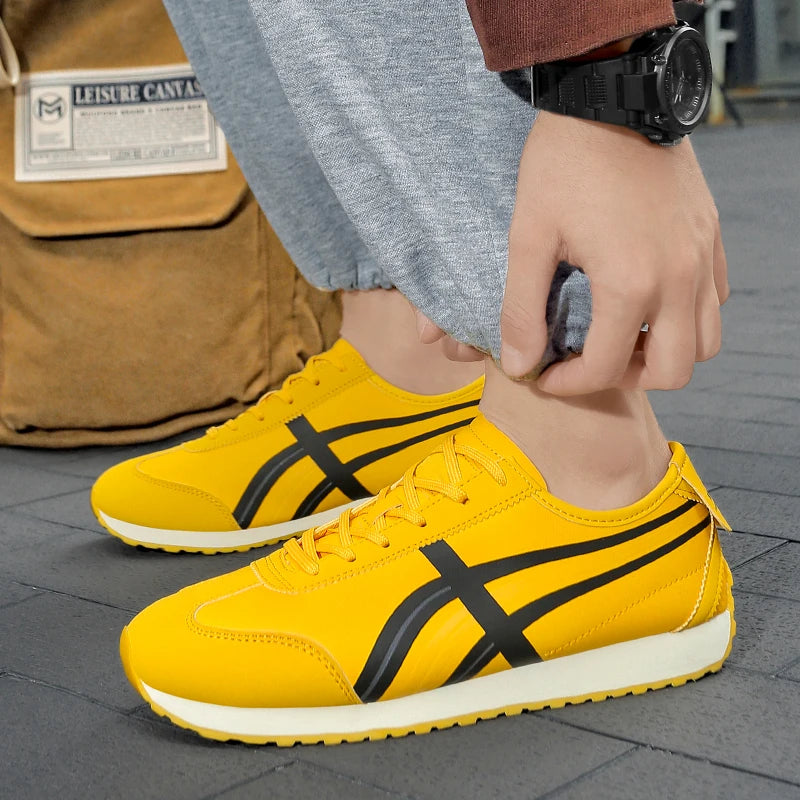 Fashion Brand Sneakers Men's Sports Shoes Women's Running Shoes Yellow Casual Sneakers Men Comfort Walking Shoes Flat Trainers