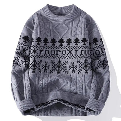 Legible Autumn and Winter Casual Sweaters Men Round Neck Collar Knitted Pullovers Male Loose Sweater Man
