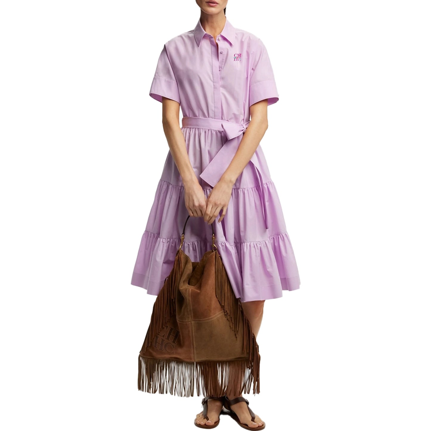 Elegant Women Dress Short Sleeve Casual Lapel Shirt Dress Bow Belt Solid Color A Line Fashion Fringed Dress Female Dresses