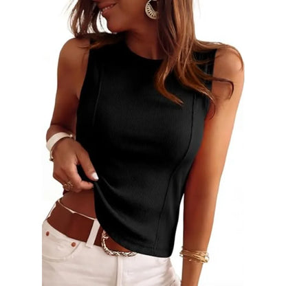 PRETTYGARDEN Sleeveless Tops for Women 2026 Summer Ribbed Tank Top