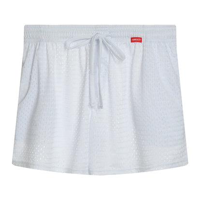 Solid-coloured Men's Mesh Thin Section Loose Fashion Pockets Elastic Large Size Sleep Bottom Boxer Shorts Homewear