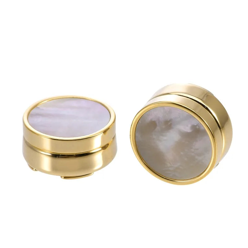 Fashion Round Cuff Link Banquet Wedding Men's Cufflinks Luxulry Jewelry Shirt Cover Buttons Clothing Decoration Accessories