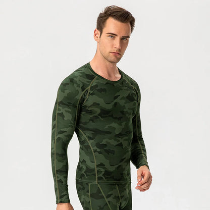 Men's Compression Shirt Long Sleeve Sports Workout T-Shirts Sport Quick Dry Fitness Running Tops Gym Sports Tights