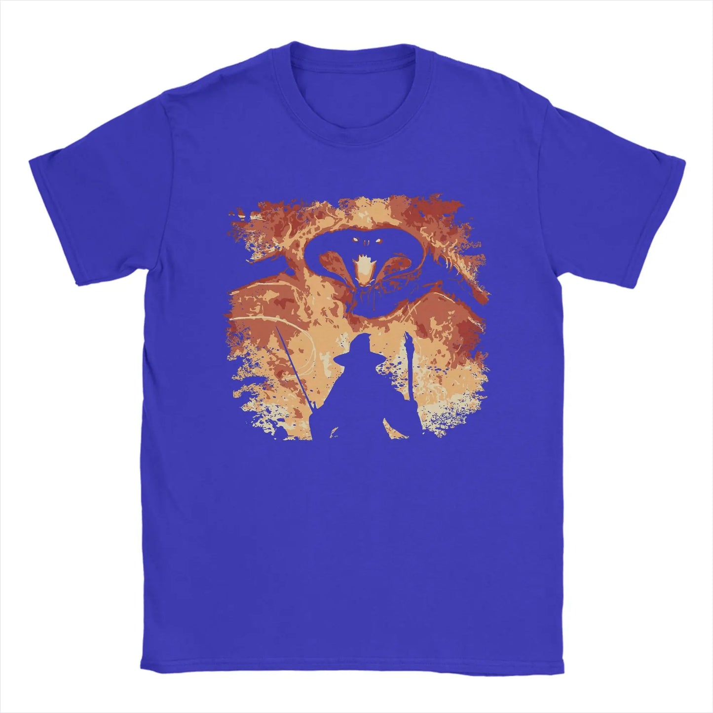 Men T-Shirt You shall not pass L-Lords Of The R-Rings Vintage Cotton Tees Short Sleeve  T Shirts O Neck Tops Printed