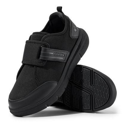 FitVille Diabetic Shoes for Men Extra Wide Hook and Loop Walking Shoes for Elderly for Swollen Feet Foot Pain Relief Neuropathy