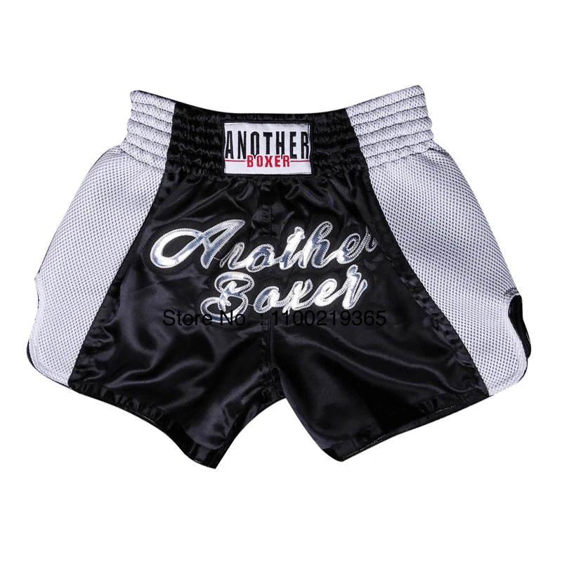 Muay Thai Fight Kickboxing Shorts Fitness Men Women Kids Boxing Shorts Embroidery Thailand Gym Training Black MMA Jujitsu Pants