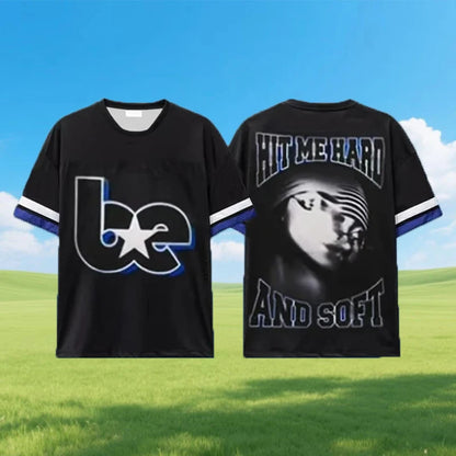 Billie Eilish Hit Me Hard And Soft T-Shirt, Retro Graphic Print Casual Tee